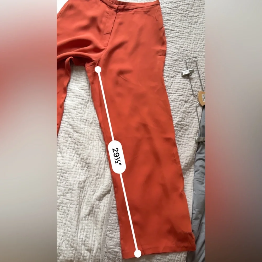 Eileen Fisher Rust Wide Leg Pants - Picture 5 of 8